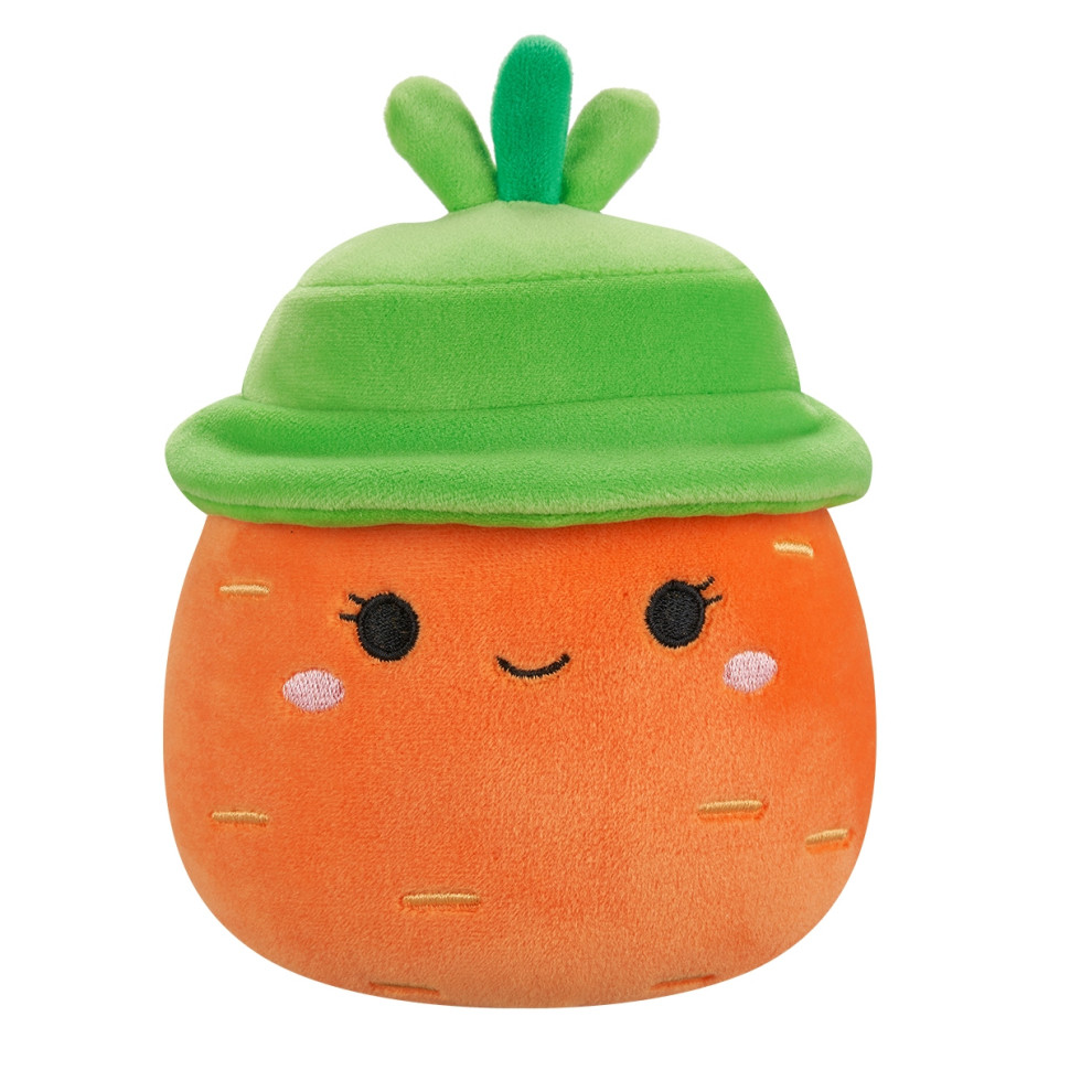 Детская мягкая игрушка Морковка Каролина в шляпе Squishmallows SQER01214, 19 см