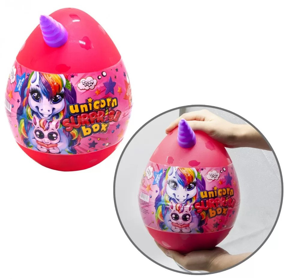 Набор для творчества в яйце "Unicorn Surprise Box" USB-01-01U для девочки Розовый